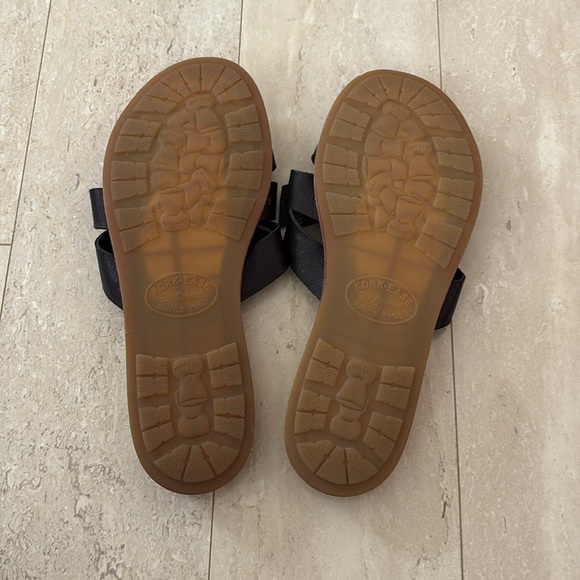 Kork-Ease Brigit Leather Bow Slip-On Slide Sandals Black 8 - Picture 6 of 7